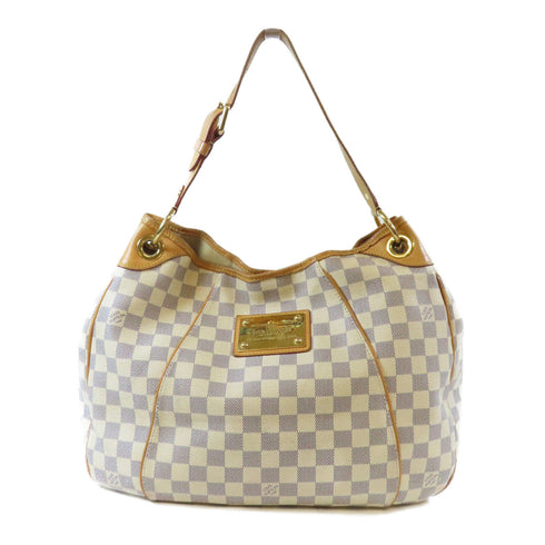LOUIS VUITTON LV GHW Galliera PM Shoulder Bag N55215 Damier Azur White v1