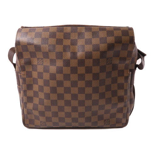 LOUIS VUITTON LV GHW Naviglio Shoulder Messenger Bag N45255 Damier Brown v6