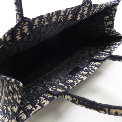 Christian Dior CD Book Tote Bag Canvas Blue