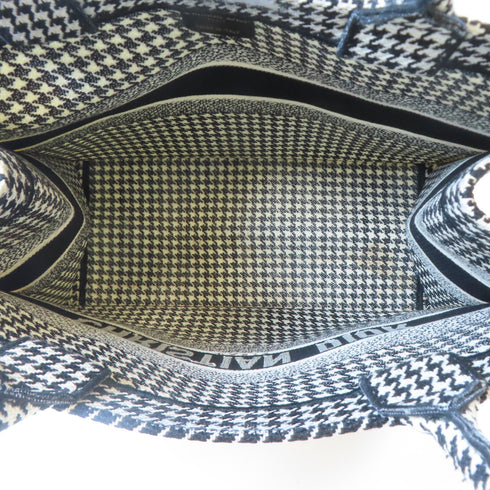 Christian Dior CD Book Tote Handbag Tote Bag Canvas Black White