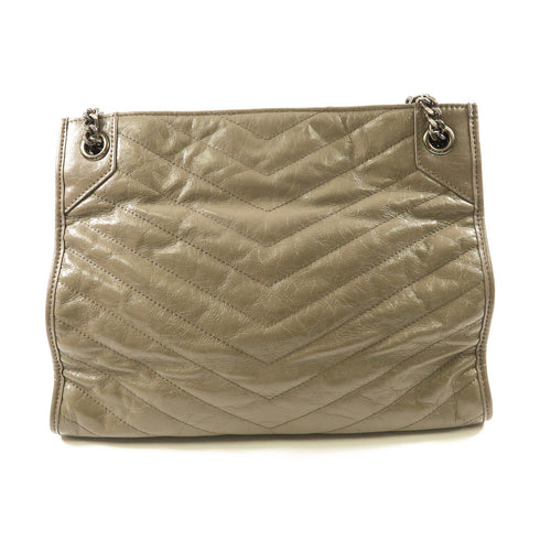 SAINT LAURENT YSL SHW Niki Shoulder Bag Calfskin Leather 5777999 Beige
