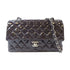 CHANEL Quilted CC SHW Classic Chain Shoulder Bag A69900 Patent Leather Purple