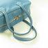 HERMES PHW Victoria Shoulder Bag Taurillon Clemence Leather Bleu Jean
