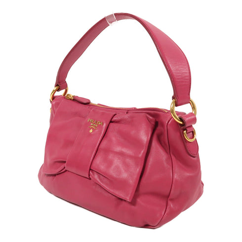 PRADA GHW Nappa Fiocco Handbag BN1697 Nappa Leather Pink