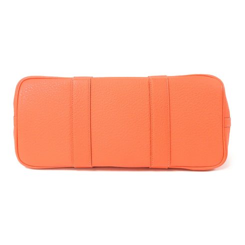 HERMES PHW Garden Party TPM Hand Bag/Tote Bag Canvas Flame Orange