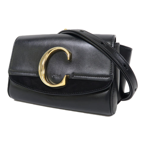 Chloe GHW Waist Bag CHC19US195 Calfskin Leather Black