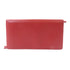 PRADA SHW Long Bifold Wallet Calfskin Leather Red