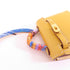HERMES GHW Kelly Bag Charm Tadelakt Leather Yellow