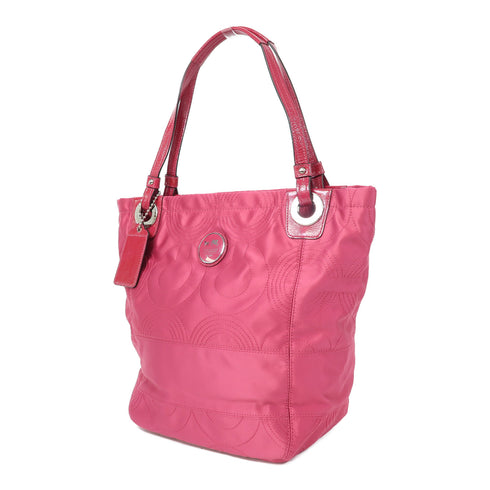 COACH SHW Shoulder Bag Canvas Pink