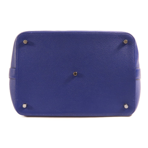 HERMES PHW Toolbox 26 2Way Shoulder Handbag Evercolor Leather 7T Bleu Electrique