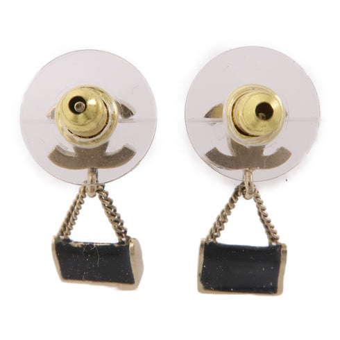 CHANEL CC Earrings B12/A Metal Gold Black