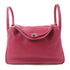 HERMES PHW Lindy 30 2 Way Shoulder Bag Handbag Clemence Leather Red