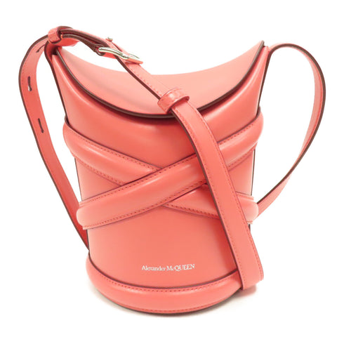 Alexander Mcqueen SHW McQueen Bucket Bag Shoulder Bag Calfskin Leather Pink