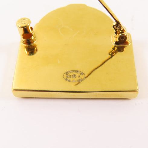 CHANEL CC Brooch Metal Gold