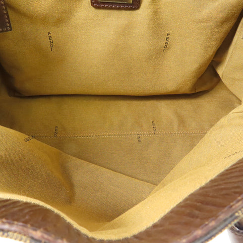 FENDI Shoulder Tote Bag Canvas Brown