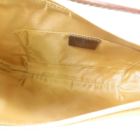 GUCCI GG SHW Shoulder Handbag 005.0813 Canvas Leather Gold