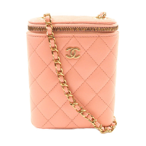 CHANEL CC GHW Chain Shoulder Bag Calfskin Leather AS3710 Pink