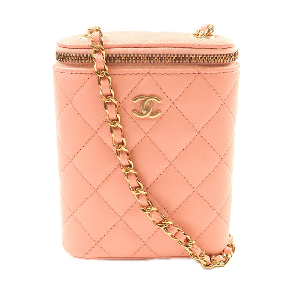 CHANEL CC GHW Chain Shoulder Bag Calfskin Leather AS3710 Pink