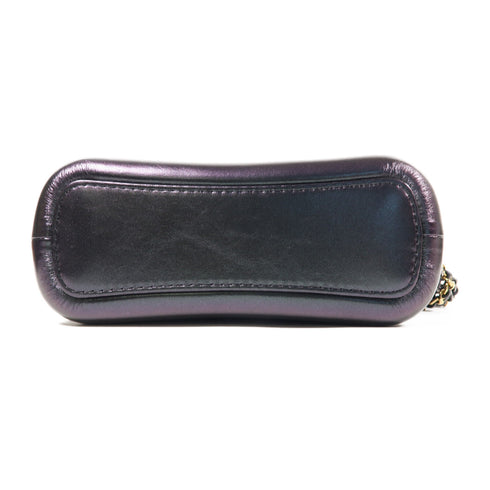 CHANEL Quilted CC GHW Gabrielle Small Chain Shoulder Bag A91810 Calfskin Purple