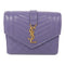 SAINT LAURENT YSL GHW Wallet 651028 Calfskin Leather Purple