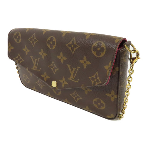 LOUIS VUITTON LV GHW Felicie Pochette Chain Shoulder Bag M81896 Monogram Brown