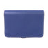 HERMES PHW Dogon Card Case Card Holder Evercolor Leather Bleu Brighton Blue