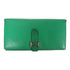HERMES PHW Bearn Soufflet Wallet 039078CC Chevre Leather Green