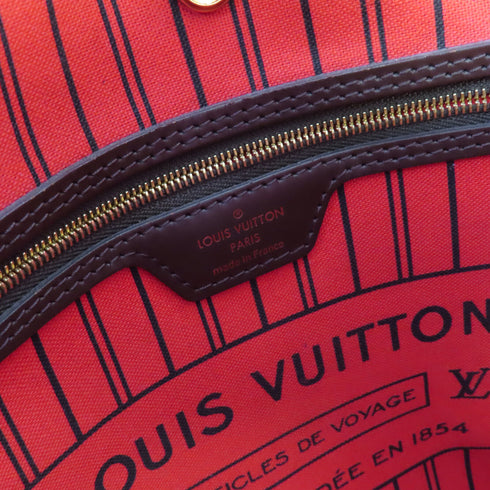 LOUIS VUITTON LV GHW Neverfull MM Tote Shoulder Bag N41358 Damier Ebene Brown