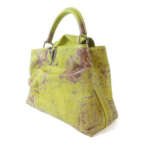 LOUIS VUITTON LV GHW Kennedy Yanko Artycapucines MM 2 Way Bag Calfskin Yellow