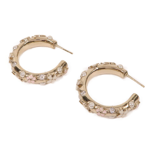 CHANEL CC Earrings Metal Gold