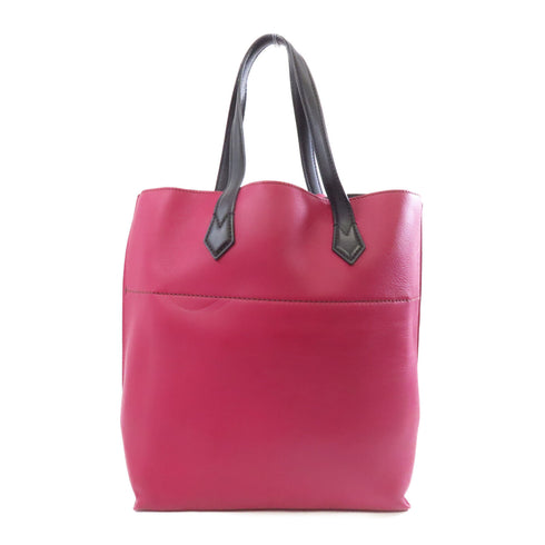 FENDI Tote Bag Calfskin Leather Red