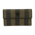 FENDI GHW Long Wallet Coated Canvas Black Brown