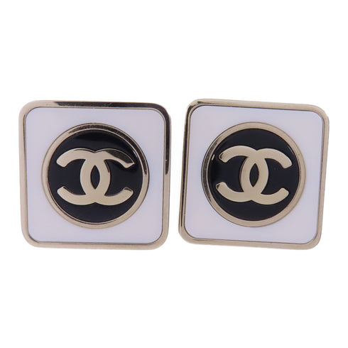 CHANEL CC Earrings Accessories ABD872 Metal Gold White Black