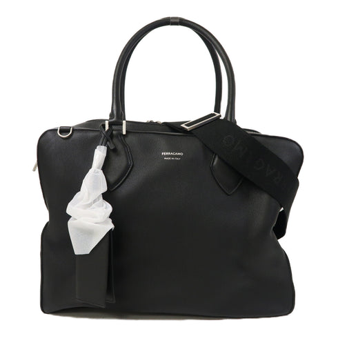 Salvatore Ferragamo SHW 2 Way Shoulder Bag Leather Black