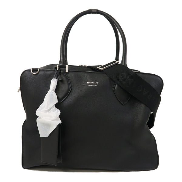 Salvatore Ferragamo SHW 2 Way Shoulder Bag Leather Black