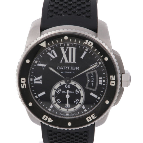 CARTIER Calibre de Cartier Diver Automatic Watch W7100056 Stainless Black