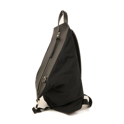 LOEWE SHW Backpack Rucksack Calfskin Leather Nylon Black