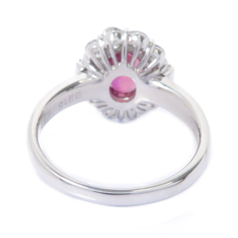 FINE JEWELRY 1.39ct Ruby 0.916ct Diamond Ring PT900 Platinum US#6.75