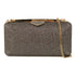 JIMMY CHOO GHW Ellipse Glitter Clutch Bag Chain Shoulder Bag Fabric Silver