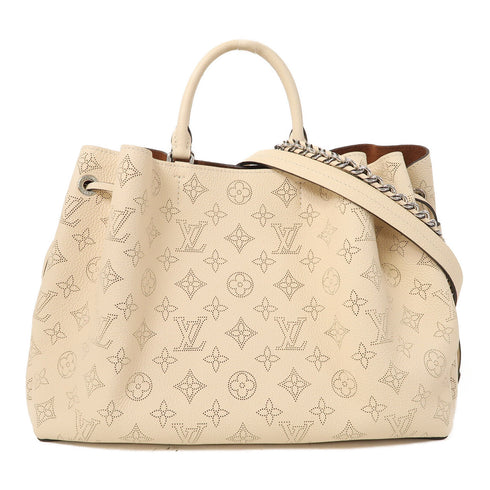 LOUIS VUITTON LV SHW Bella Tote 2 Way Shoulder Bag M59203 Mahina Leather Beige