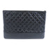 CHANEL Quilted CC GHW Clutch Bag Calfskin Leather Black
