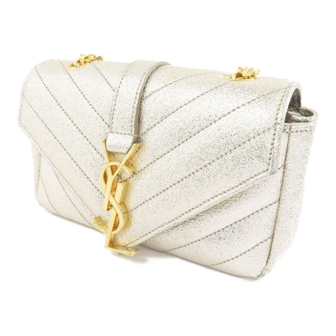 SAINT LAURENT YSL GHW Paris Baby Chai Chain Shoulder Bag 399289 Calfskin Leather