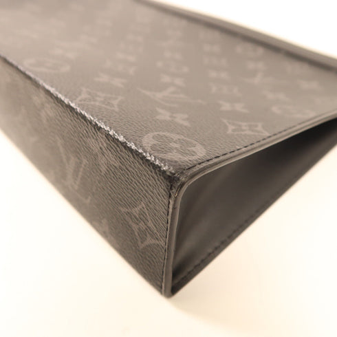 LOUIS VUITTON SHW Pochette Voyage MM Clutch M61692 Monogram Eclipse Black/Grey