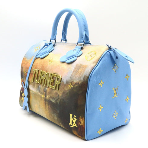 LOUIS VUITTON LV SHW Turner Speedy 30 Handbag M43306 Coated Canvas Blue