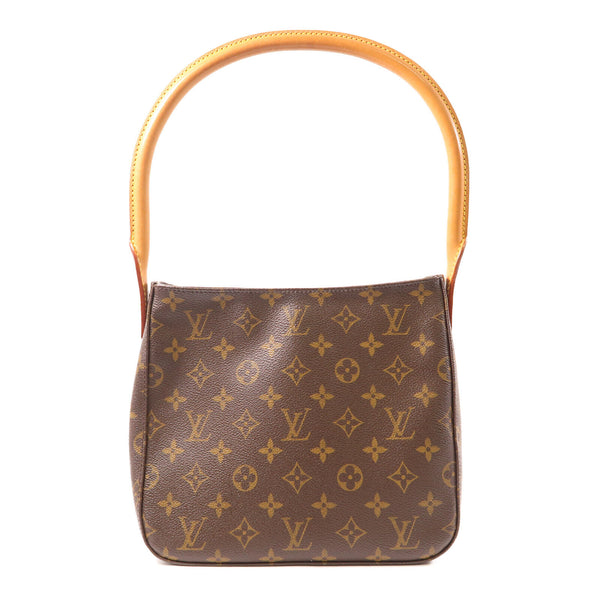 LOUIS VUITTON LV GHW Looping MM Shoulder Bag M51146 Monogram Brown