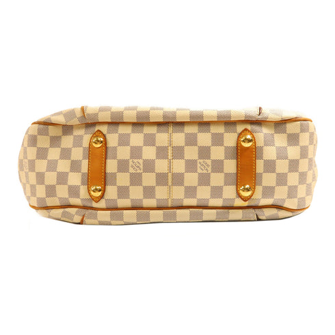 LOUIS VUITTON LV GHW Galliera PM Shoulder Bag N55215 Damier Azur White