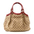 GUCCI GG GHW Handbag Shoulder Bag 211944 Canvas Brown Red