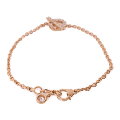 HERMES Finesse Bracelet Diamond 18K Pink Gold