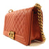 CHANEL CC Boy 25 Chain Shoulder Bag Calfskin Leather Red