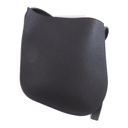 HERMES GHW Perspective Cavaliere Shoulder Bag Togo Leather Noir Black